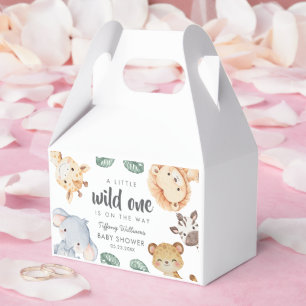 Wild One Safari Animal Baby Shower Decor Favor Boxes