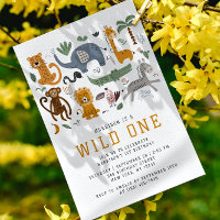 Wild One Safari Animals 1st Birthday QR