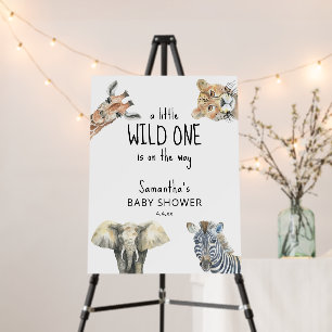 Wild One Safari Animals Baby Shower Foam Board