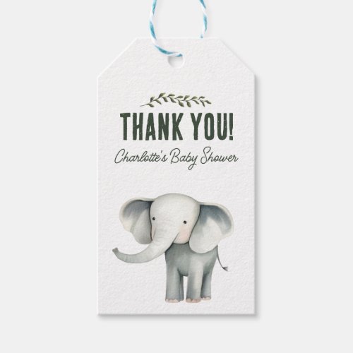 Wild One Safari Animals Baby Shower Thank You Gift Tags