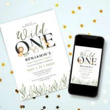 Wild One Safari Animals Boy 1st Birthday Party