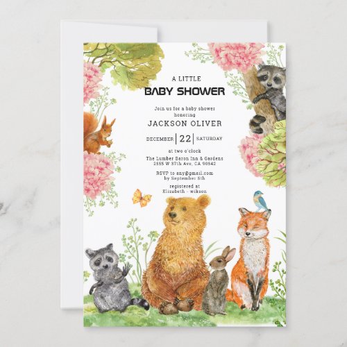 Wild One Safari Animals Boy Baby Shower