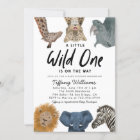 Wild One Safari Animals Boy Baby Shower