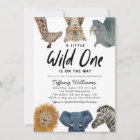 Wild One Safari Animals Boy Baby Shower