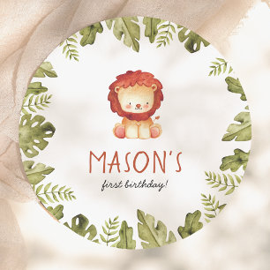 Wild One Safari Animals Boy Birthday Party Paper Plates