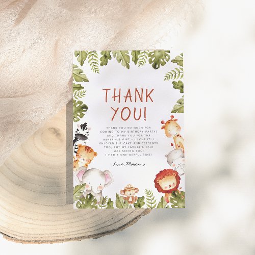 Wild One Safari Animals Boy Birthday Party