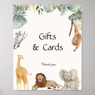 Wild One Safari Animals Gifts & Cards Poster