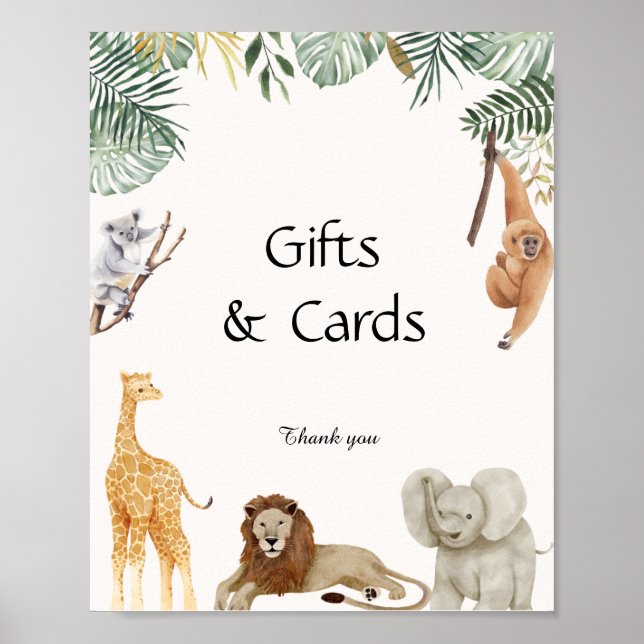 Wild One Safari Animals Gifts & Cards Poster (Front)