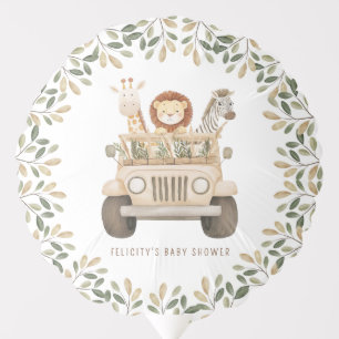 Wild One Safari Animals Neutral Baby Shower Balloon