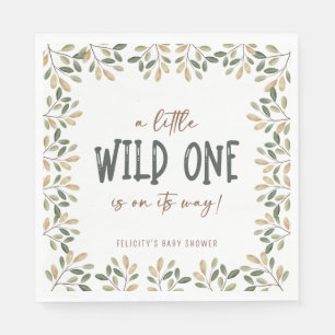 Wild One Safari Animals Neutral Baby Shower Napkins