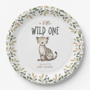 Wild One Safari Animals Neutral Baby Shower Paper Plates