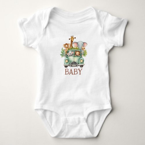 Wild One Safari Baby Baby Bodysuit