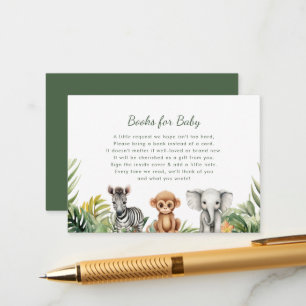 Wild One Safari Baby Shower Books for Baby card
