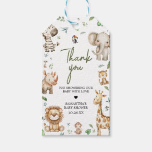 Wild One Safari Baby Shower Favor Tags