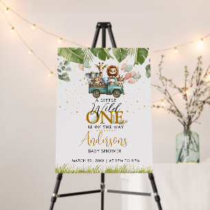 Wild One Safari Baby Shower Foam Board