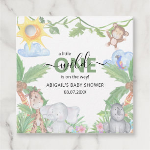 Wild One Safari Baby Shower Napkins Favor Tags