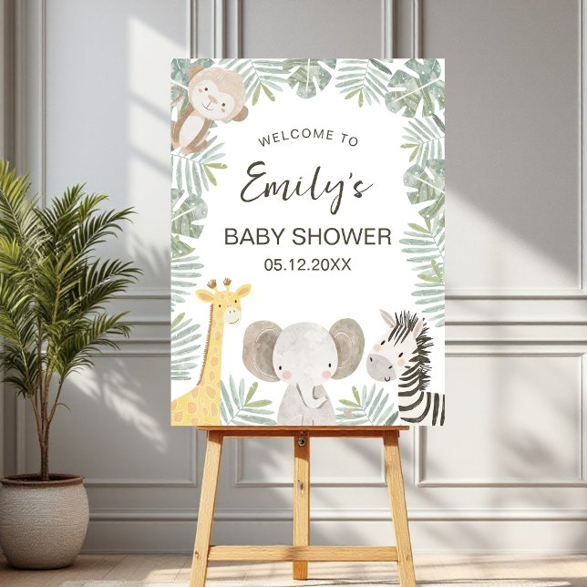 Wild One Safari Baby Shower Welcome Sign (Creator Uploaded)