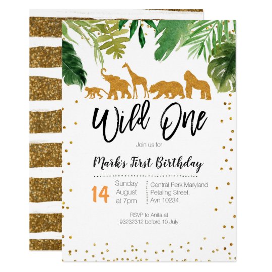 wild one safari birthday invitation zazzle com