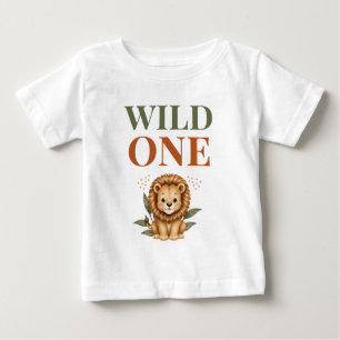 Wild One Safari First Birthday Baby T-Shirt