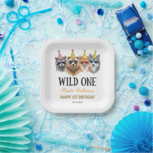 Wild One Safari First Birthday – Jungle Animal Paper Plates