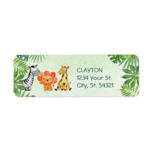 Wild One, Safari First Birthday Label