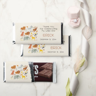 Wild One Safari First Birthday Party Hershey Bar Favors