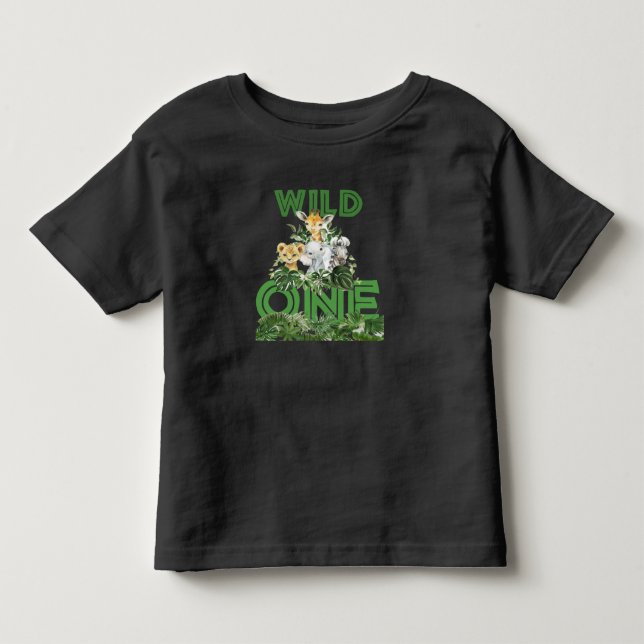 Wild One Safari First Birthday  Toddler T-shirt (Front)