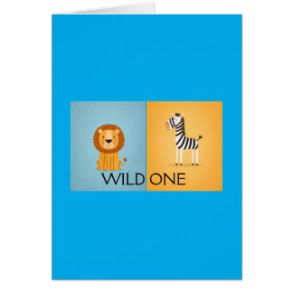 Wild one Safari Gift Bag Cards