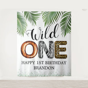 Wild One Safari Jungle 1st Birthday Photo Backdrop
