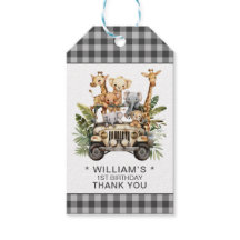 Wild One Safari Jungle 1st Birthday Thank You