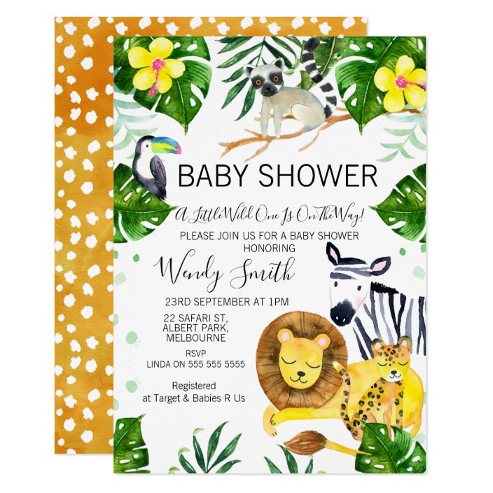 wild one baby shower invitations