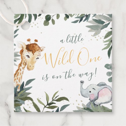 Wild One Safari Jungle Baby Shower Favor Tags