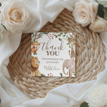 Wild One Safari Jungle Favor Gift Tags