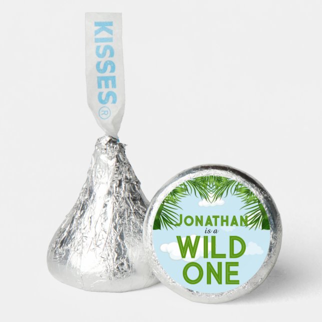 Wild One Safari Jungle Party Hershey®'s Kisses® (Front)