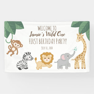 Wild one Safari / Jungle theme welcome sign