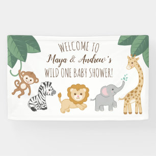 Wild one Safari / Jungle theme welcome sign