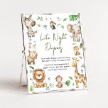 Wild One Safari Late Night Diapers Baby Shower Poster<br><div class="desc">Make your event special with this Jungle Baby Shower with our cute and lovely printable Late Night Diapers Sign featuring adorable Wild One Safari Baby Shower theme. Download,  personalize,  and create lasting memories with this perfect touch for your joyous celebration!

BS831</div>