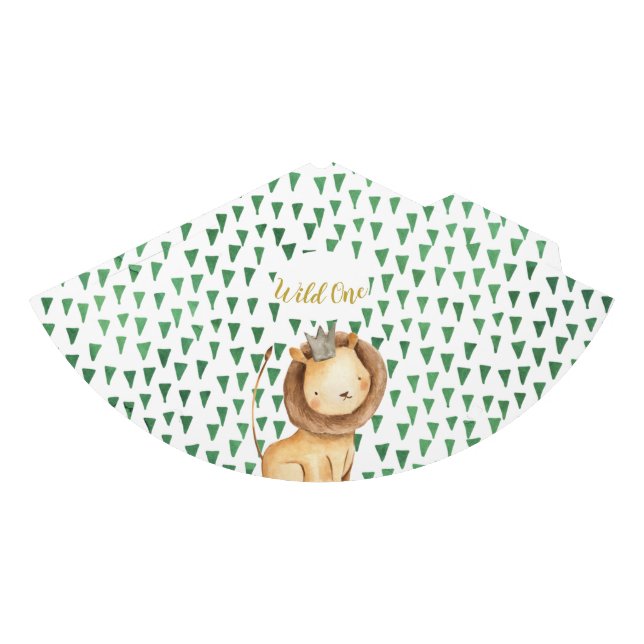 Wild One Safari Lion Birthday Party Hat Zazzle
