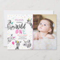 Wild One Safari Party Animals Girl First Birthday