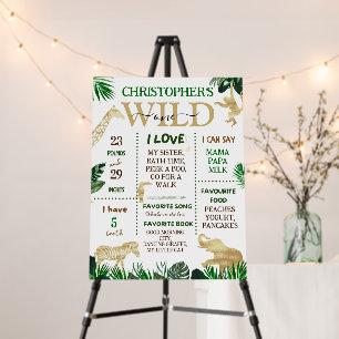 Wild One Safari Theme Birthday Party Foam Board