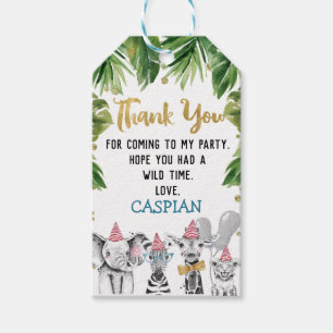 Wild One Safari Themed Birthday Favor Tag