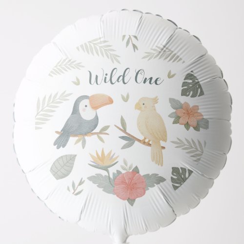 Wild One Safari Tropical Birthday Foil Balloon