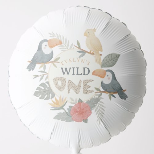 Wild One Safari Tropical Birthday Foil Balloon