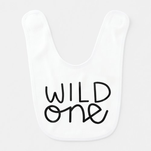 Wild One Simple Cute  First Birthday Baby Bib