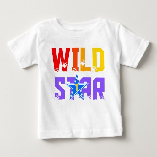 Wild One Star Birthday Fashion  Baby T_Shirt