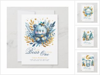 Wild One Teddy bear Baby Shower or First Birthday