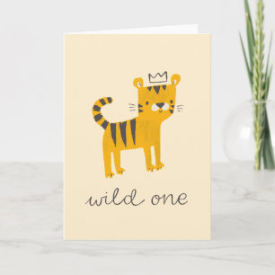Wild One Tiger Cat Card