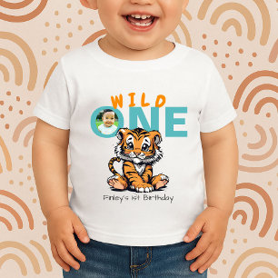 Wild ONE Tiger First Birthday Outfit Boys or Girls Toddler T-shirt