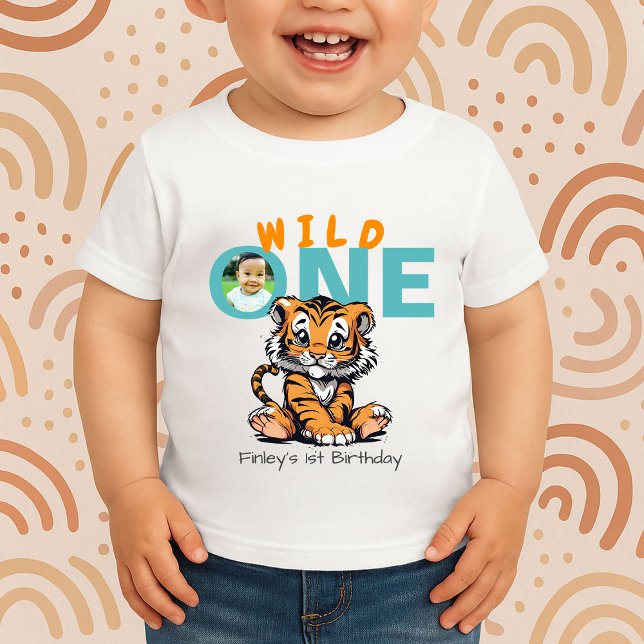 Wild ONE Tiger First Birthday Outfit Boys or Girls Toddler T-shirt (Creator Uploaded)