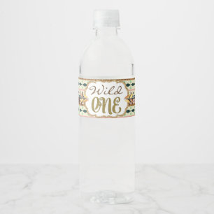 Wild One Tribal 1st Birthday Water Bottle Labels
